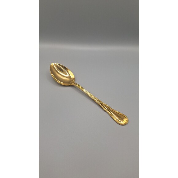 Hostess Set Of 3 Golden Milan By Home Concepts Ladel, Fork, Spoon - Picture 5 of 11